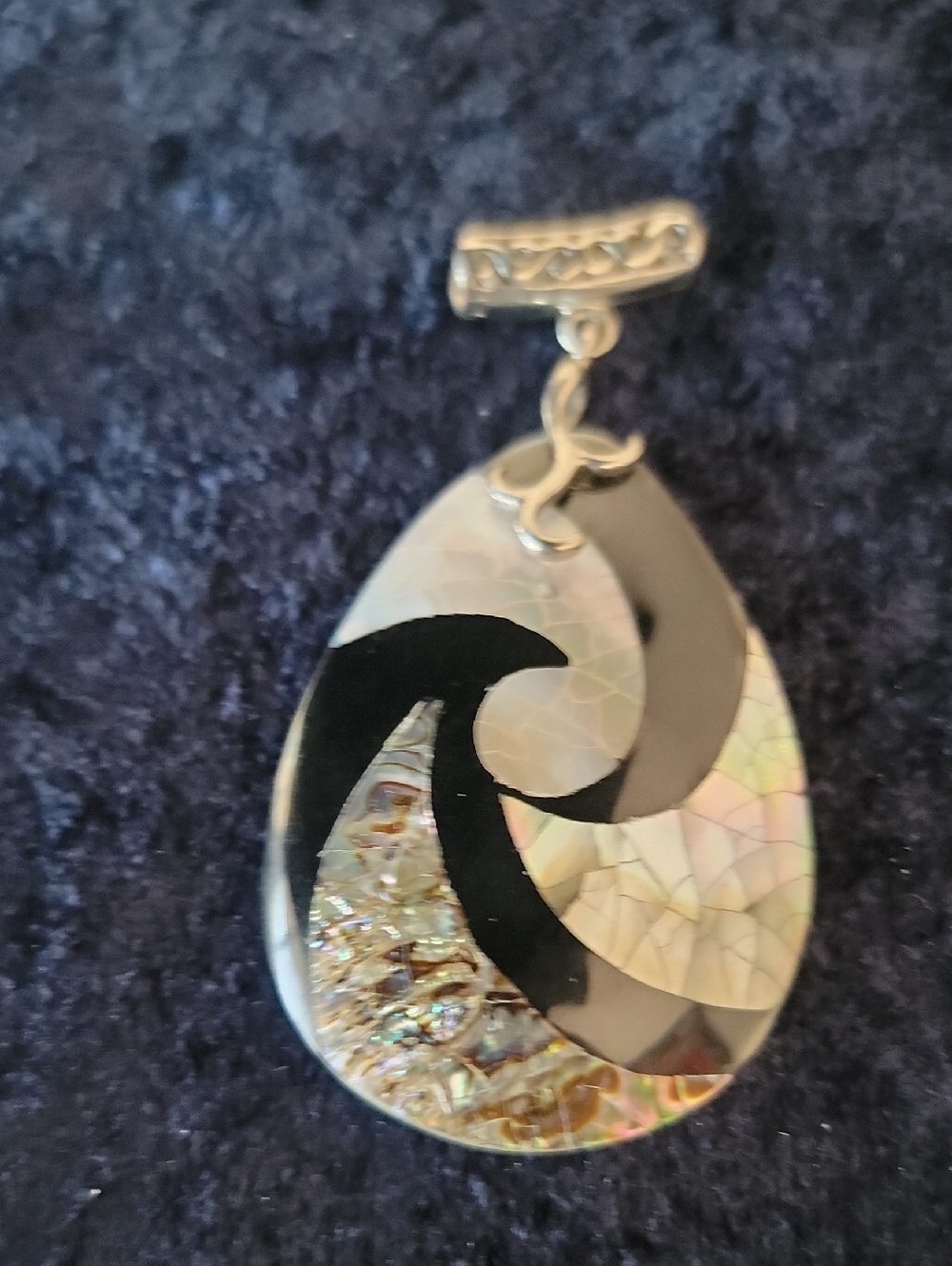 Abalone Shell Teardrop Pendant Necklace